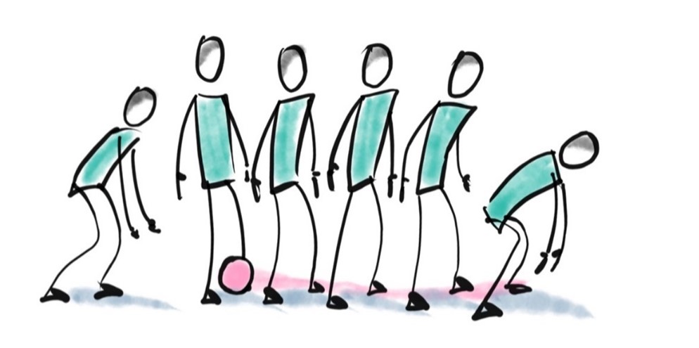 Example Ball Game Illustration - Caterpillar Relay
