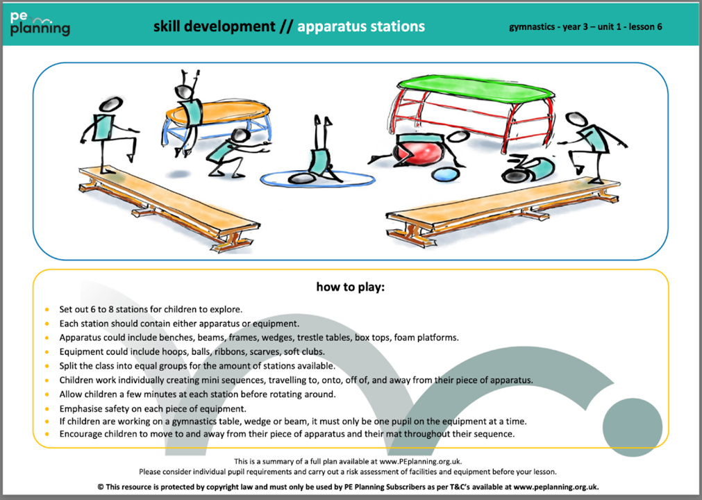 Gymnastics Lesson Plan - Apparatus