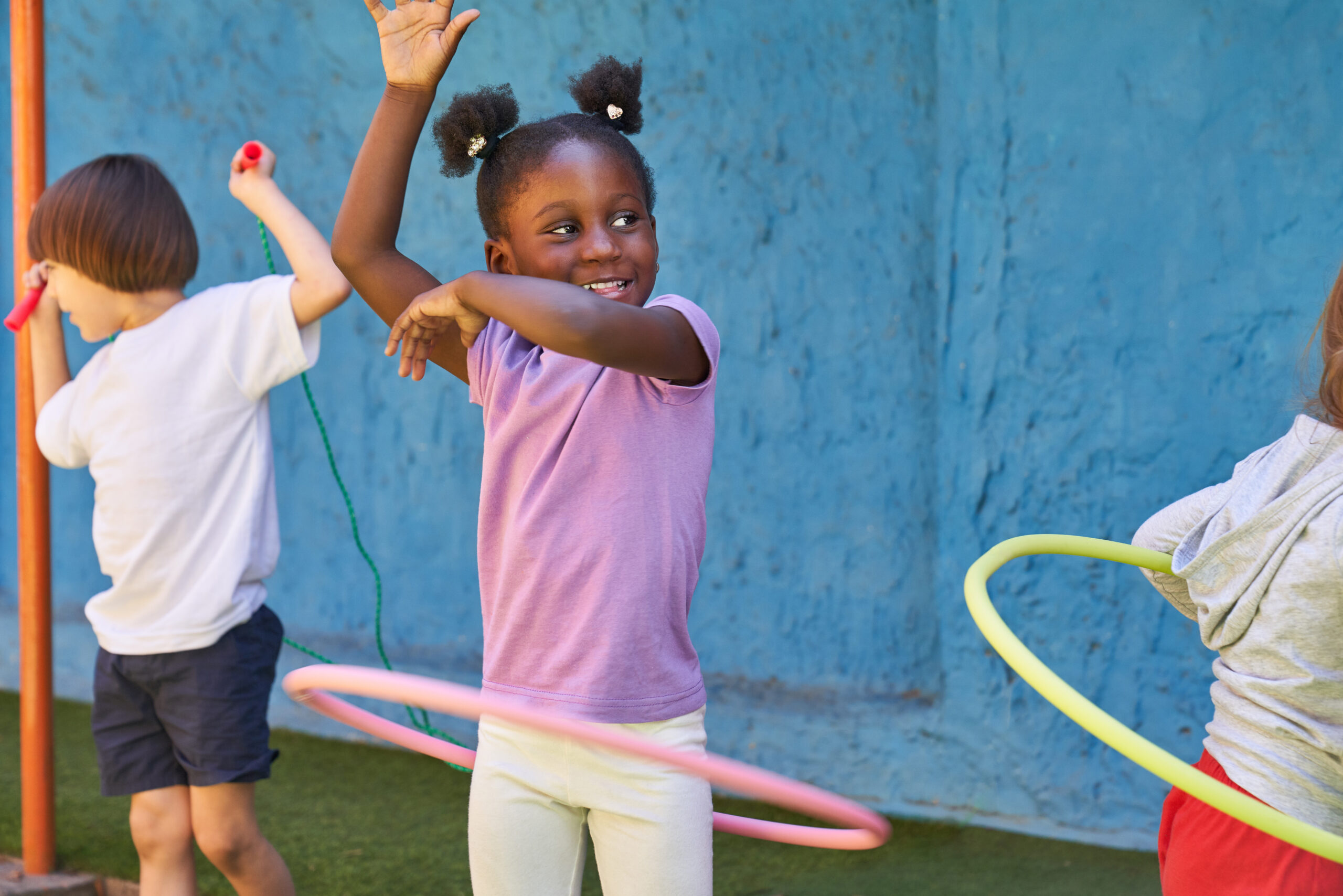 EYFS PE Games - pupil having fun