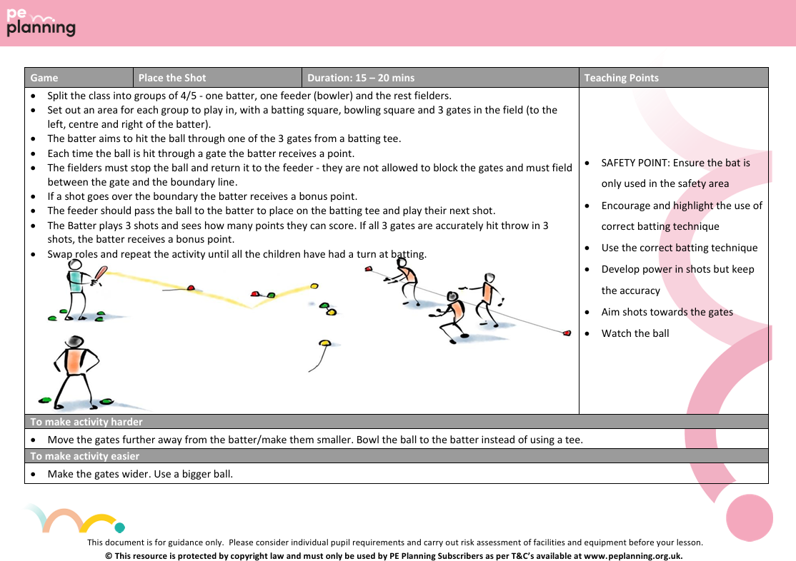 Rounders
batting skill development game
