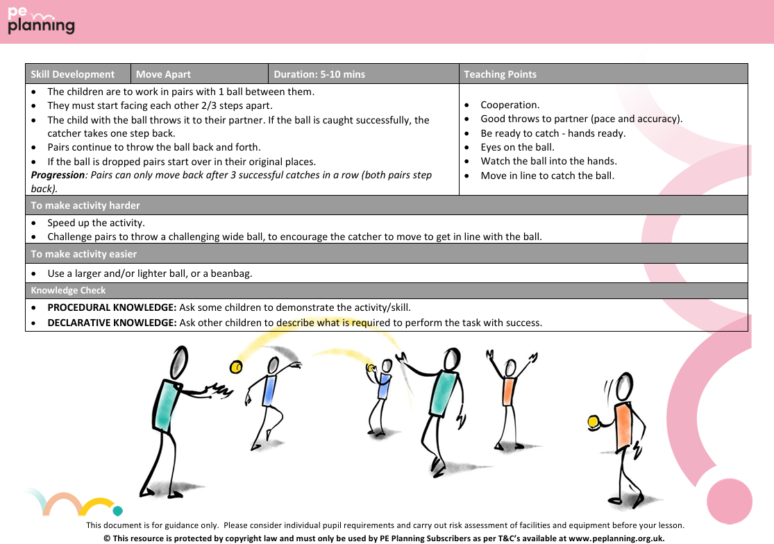 Rounders throwing and catching skill development game